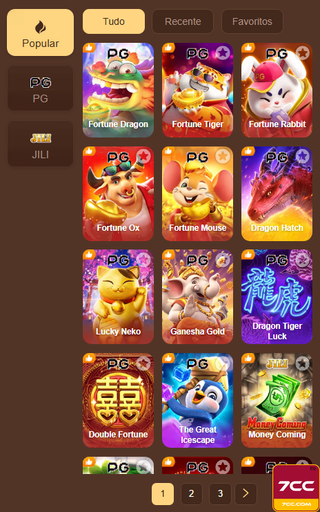 7cc.com - diversos caça-níqueis para jogar